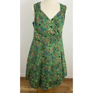 Disney Parks Women's 2X Trader Sam's Swing Dress Tropical Drink Polynesian Tiki